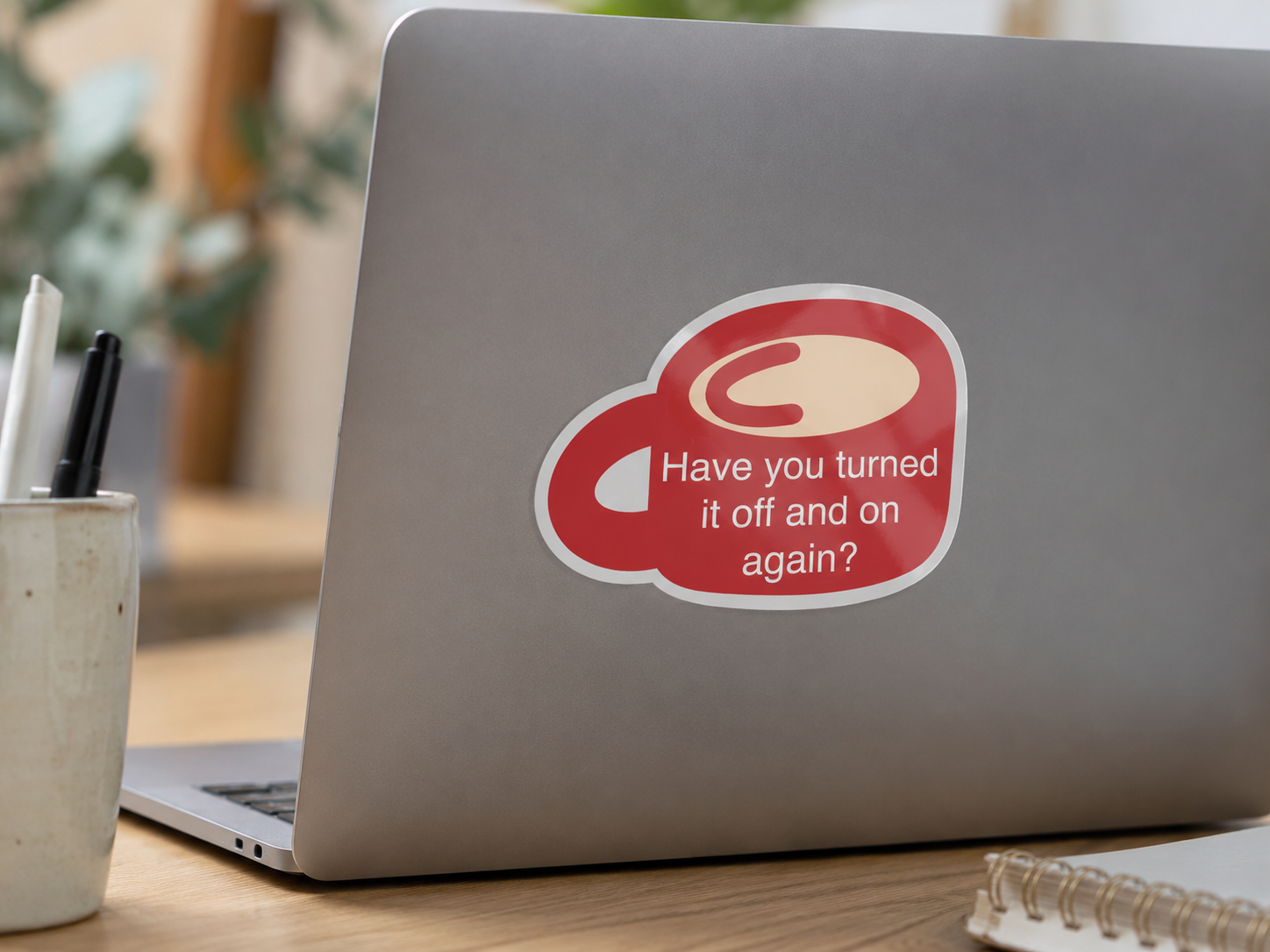 On and off again sticker